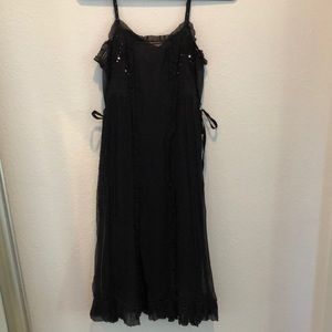 Rebecca Taylor black  silk  dress with detail